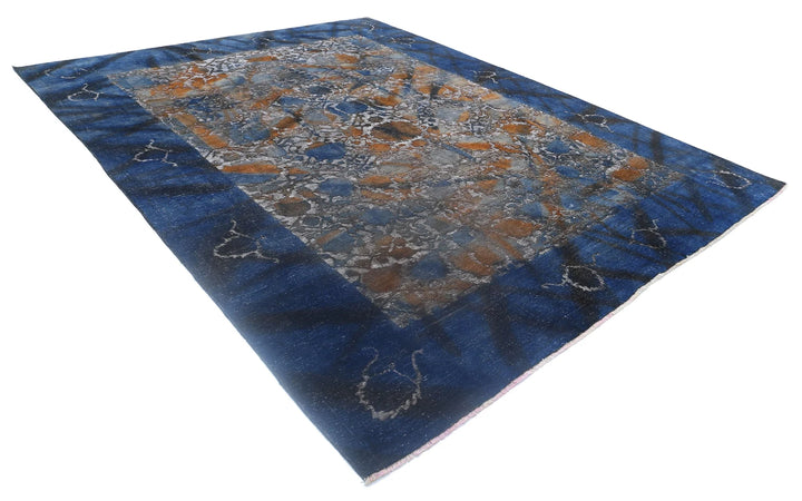 Blue Afghan Oriental Rug 9' 9" x 12' 5" Hand-Knotted | No. AT26444