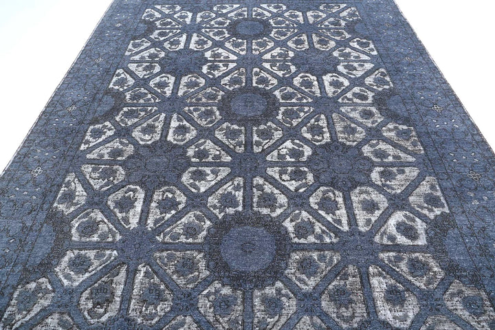 Grey Afghan Oriental Rug 8' 7" x 11' 11" Hand-Knotted | No. AT26449