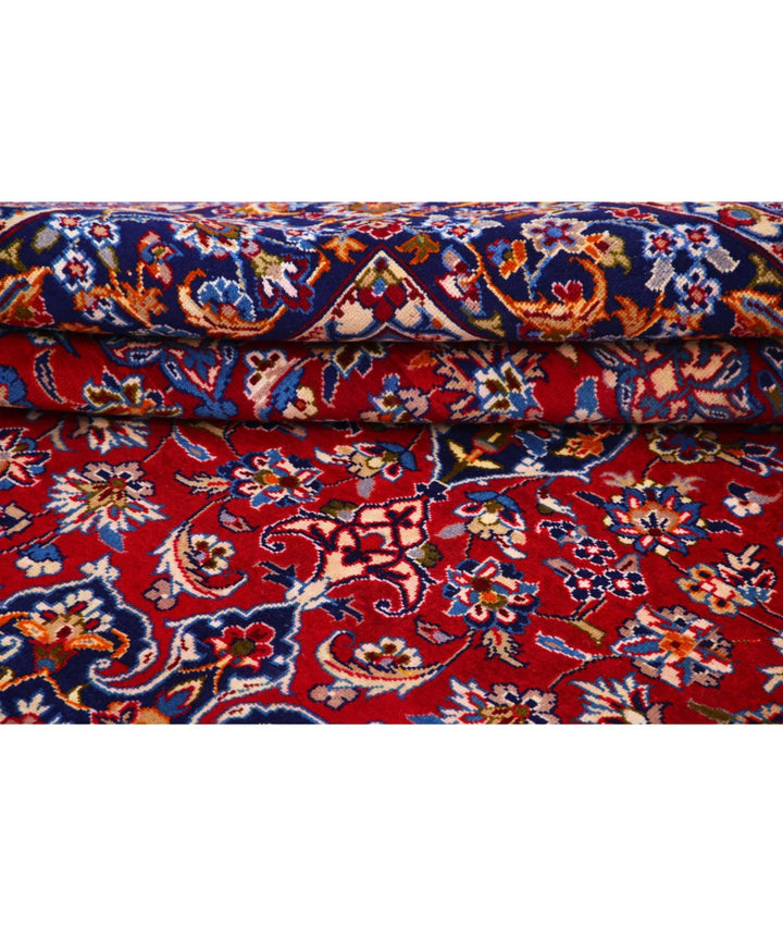 Red Afghan Kashan Rug 8' 0" x 12' 0" Hand-Knotted | No. AT26519