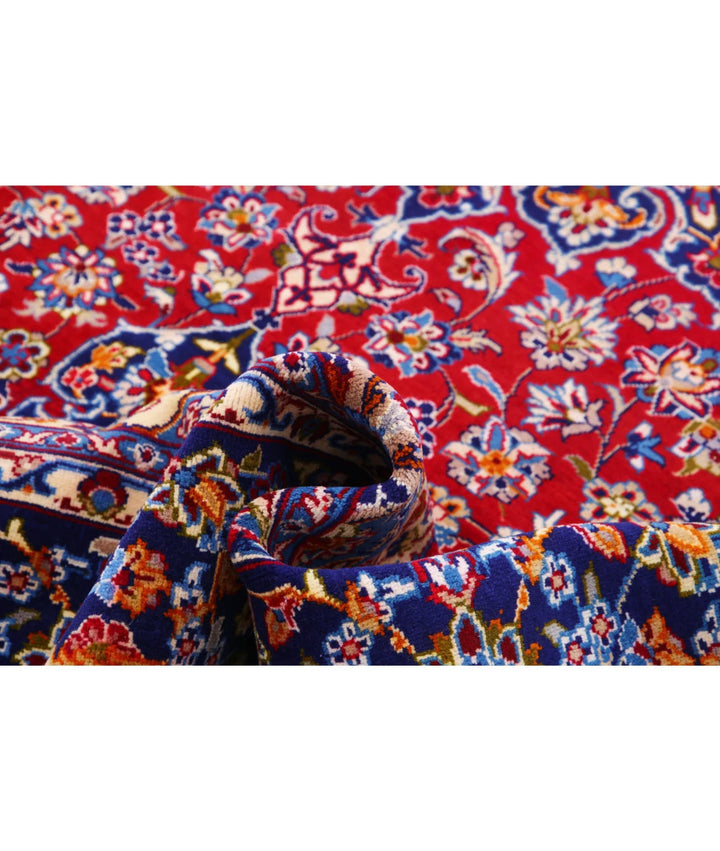 Red Afghan Kashan Rug 8' 0" x 12' 0" Hand-Knotted | No. AT26519