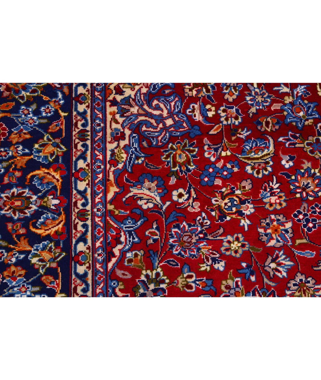 Red Afghan Kashan Rug 8' 0" x 12' 0" Hand-Knotted | No. AT26519