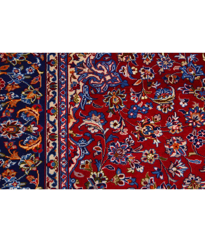 Red Afghan Kashan Rug 8' 0" x 12' 0" Hand-Knotted | No. AT26519