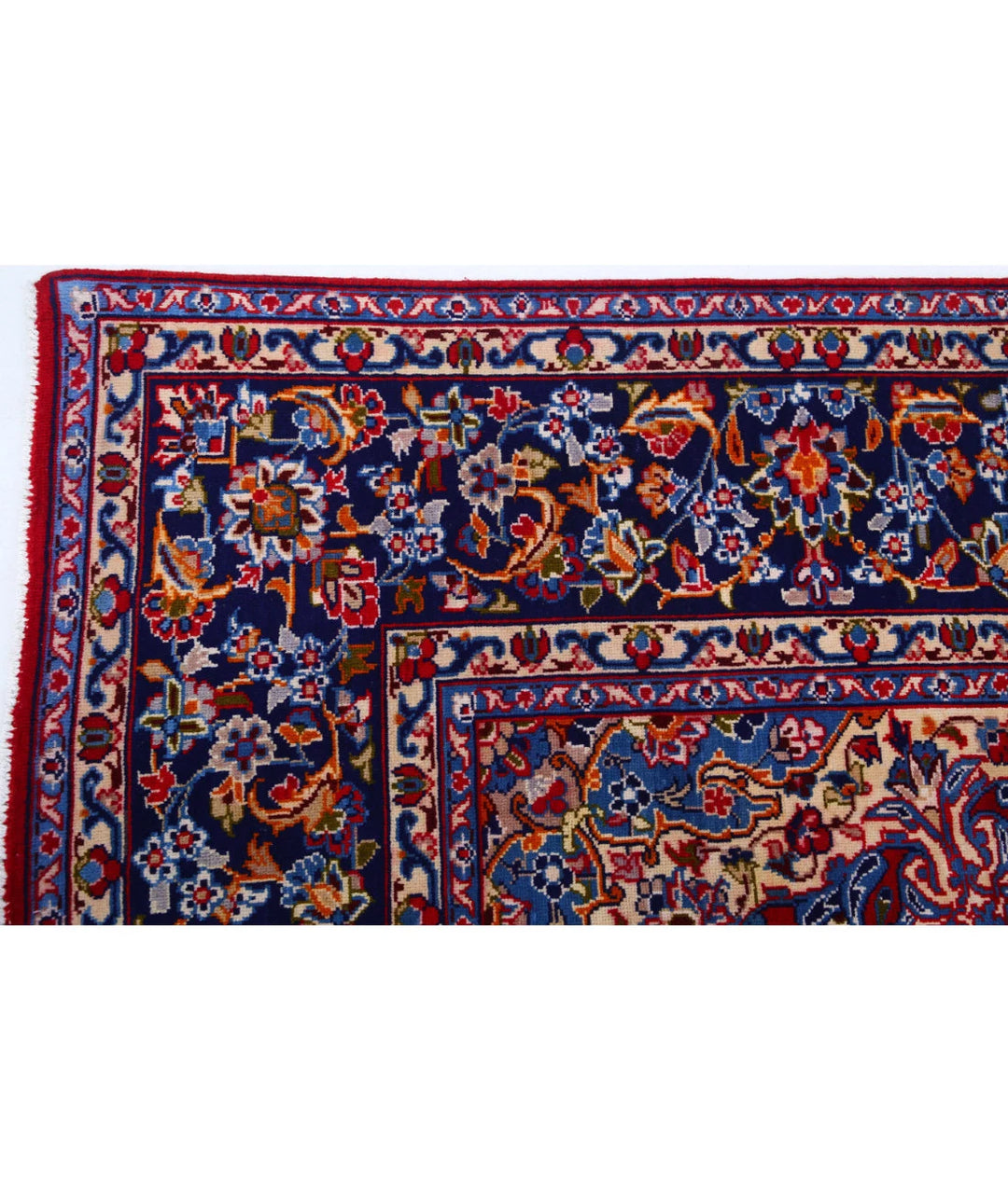 Red Afghan Kashan Rug 8' 0" x 12' 0" Hand-Knotted | No. AT26519