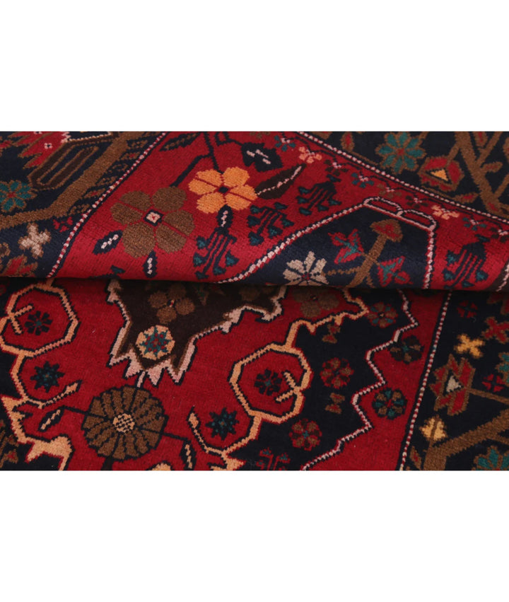 Red Afghan Tribal Rug 2' 10" x 4' 10" Hand-Knotted | No. AT26541