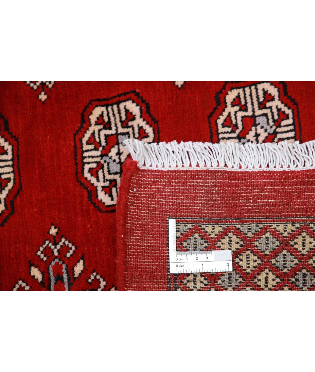 Red Pakistani Bokhara Rug 8' 2" x 10' 7" Hand-Knotted | No. AT26609