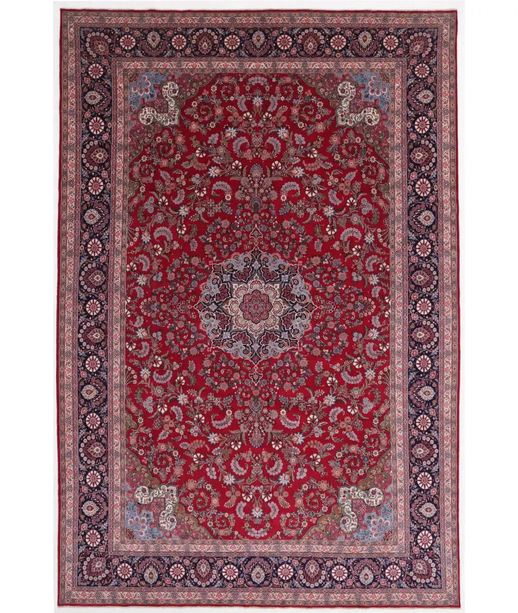 Red Persian Kerman Rug 10' 11" x 16' 6" Hand-Knotted | No. AT266450