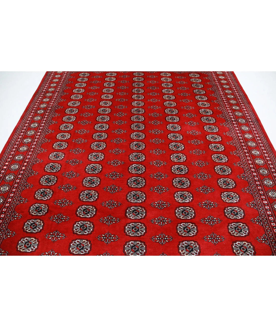 Pakistani Bokhara Rug 7' 10" x 9' 11" Hand-Knotted | No. AT26675