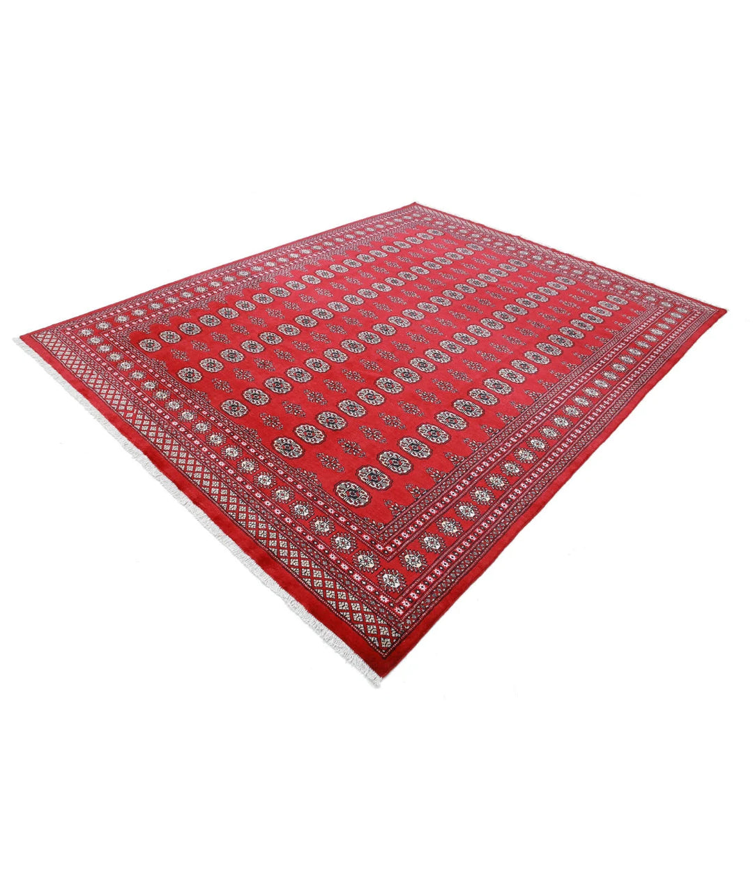 Pakistani Bokhara Rug 7' 10" x 9' 11" Hand-Knotted | No. AT26675