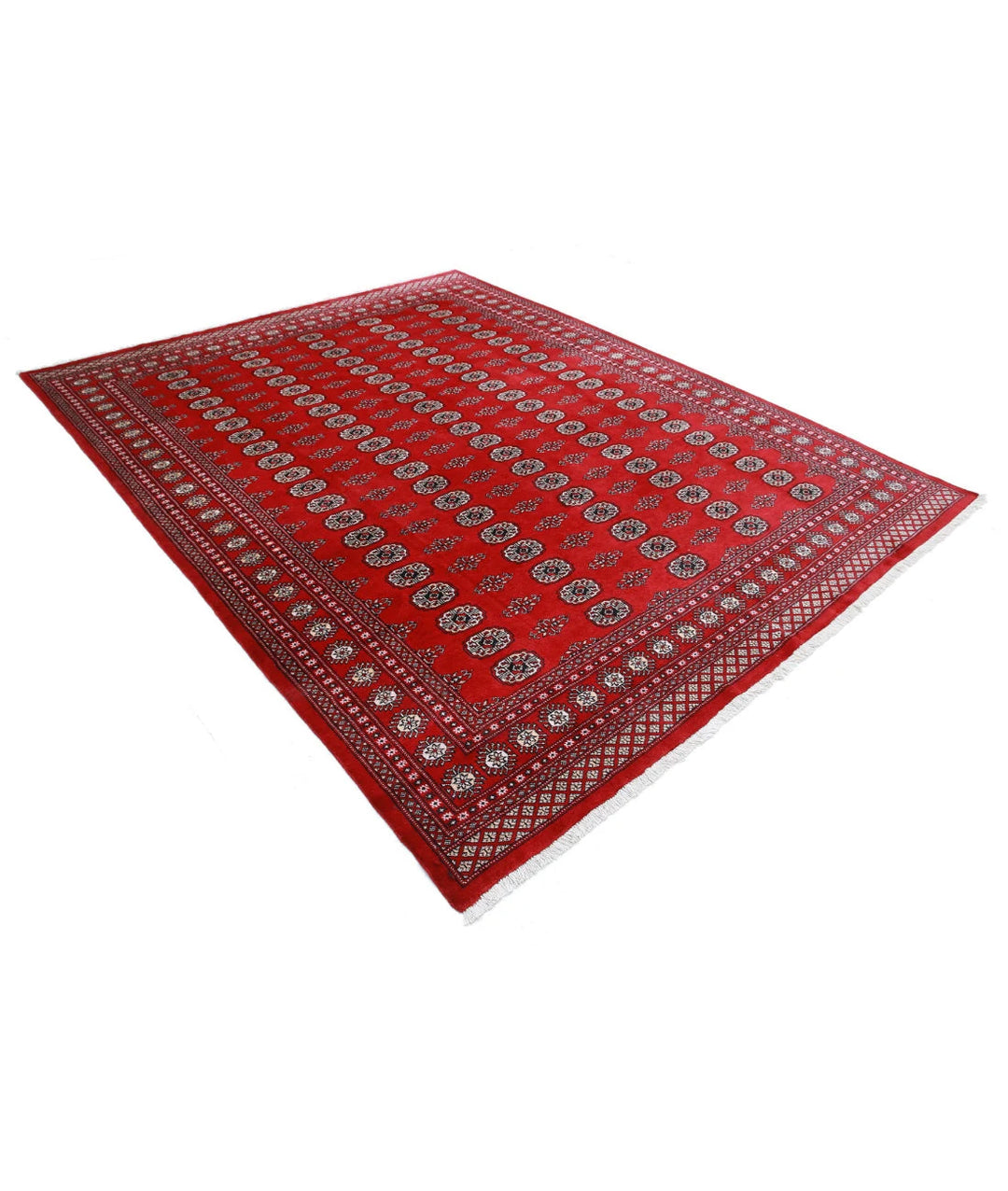 Pakistani Bokhara Rug 7' 10" x 9' 11" Hand-Knotted | No. AT26675