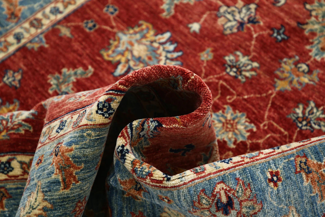 Afghan Ziegler Rug 4' 11" x 6' 5" Hand-Knotted | No. AT26681