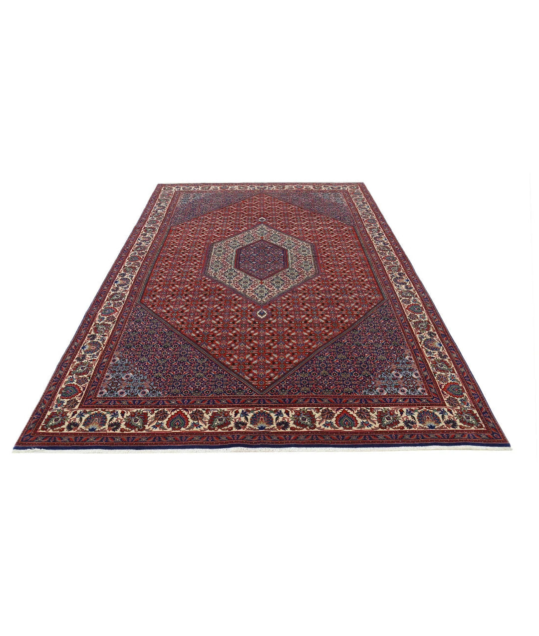 Persian Bijar Rug 6' 7" x 9' 9" Hand-Knotted | No. AT26684