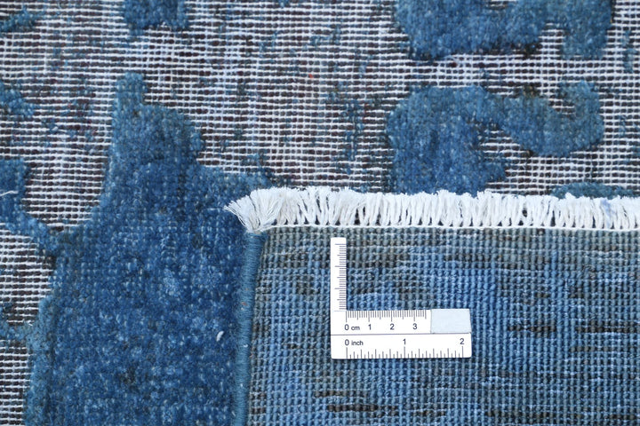 Blue Afghan Oriental Rug 8' 10" x 11' 9" Hand-Knotted | No. AT26697