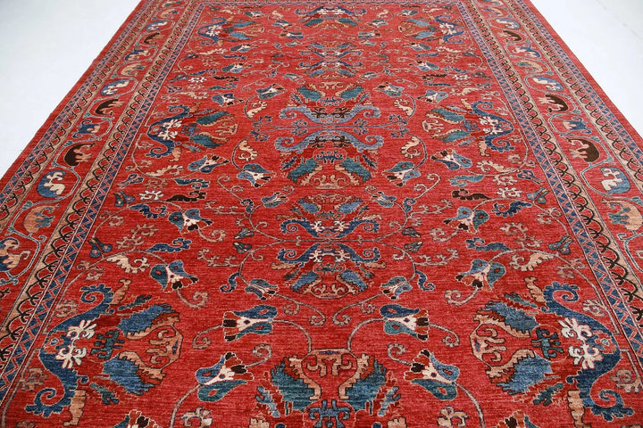Afghan Nomadic Caucasian Humna Rug 10' 3" x 14' 0" Hand-Knotted | No. AT26854
