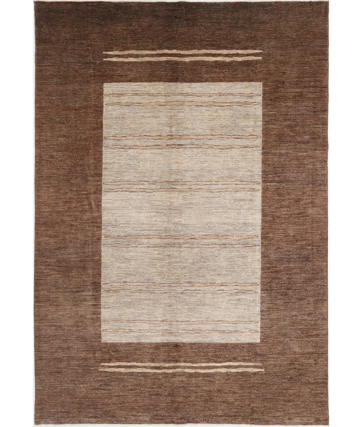 Multicolor Afghan Oriental Rug 6'5" x 9'5" Hand-Knotted