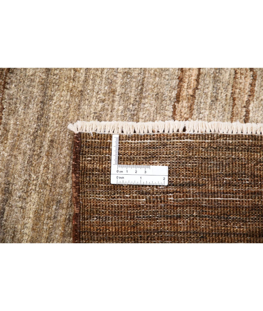 Multicolor Afghan Oriental Rug 6'5" x 9'5" Hand-Knotted detail