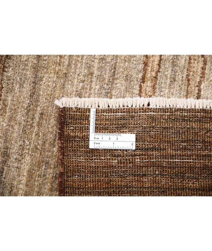 Multicolor Afghan Oriental Rug 6'5" x 9'5" Hand-Knotted detail