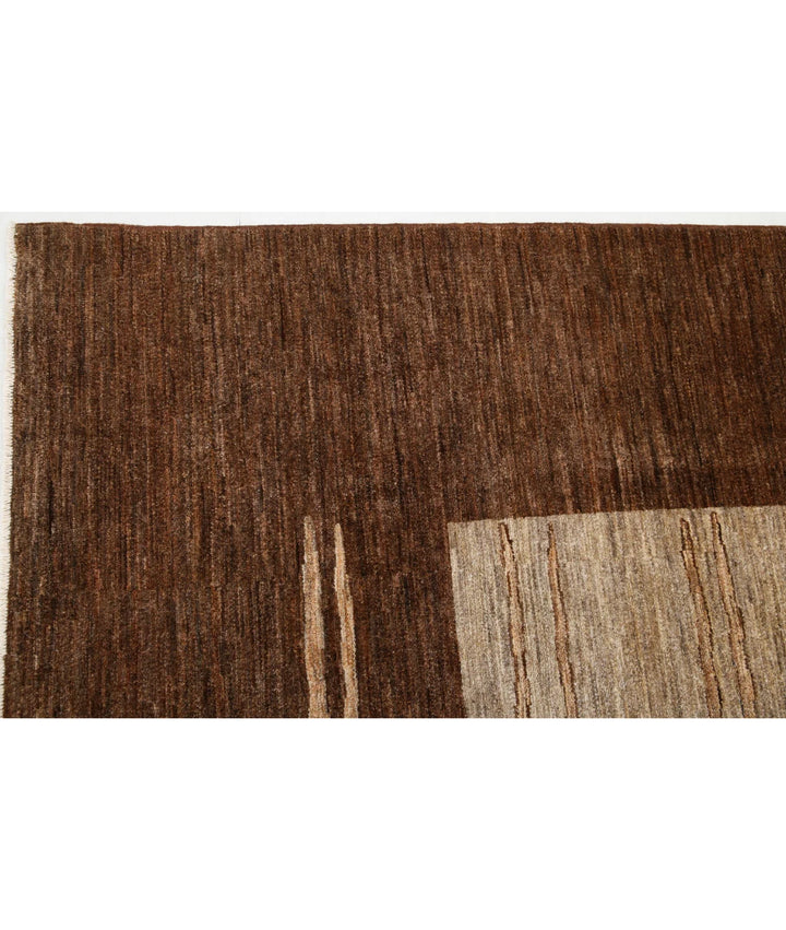 Multicolor Afghan Oriental Rug 6'5" x 9'5" Hand-Knotted pattern