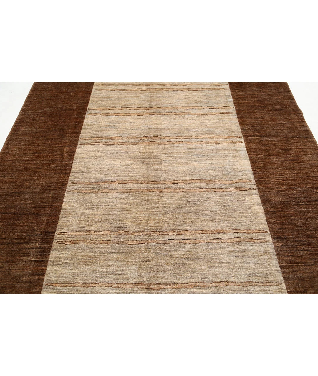 Multicolor Afghan Oriental Rug 6'5" x 9'5" Hand-Knotted border