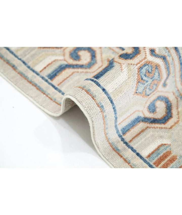 Afghan Khotan Rug 9' 1" x 12' 7" Hand-Knotted | No. AT27030