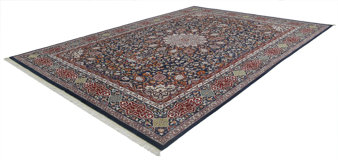 Indian Tabriz Rug 9' 11" x 13' 9" Hand-Knotted | No. AT27144