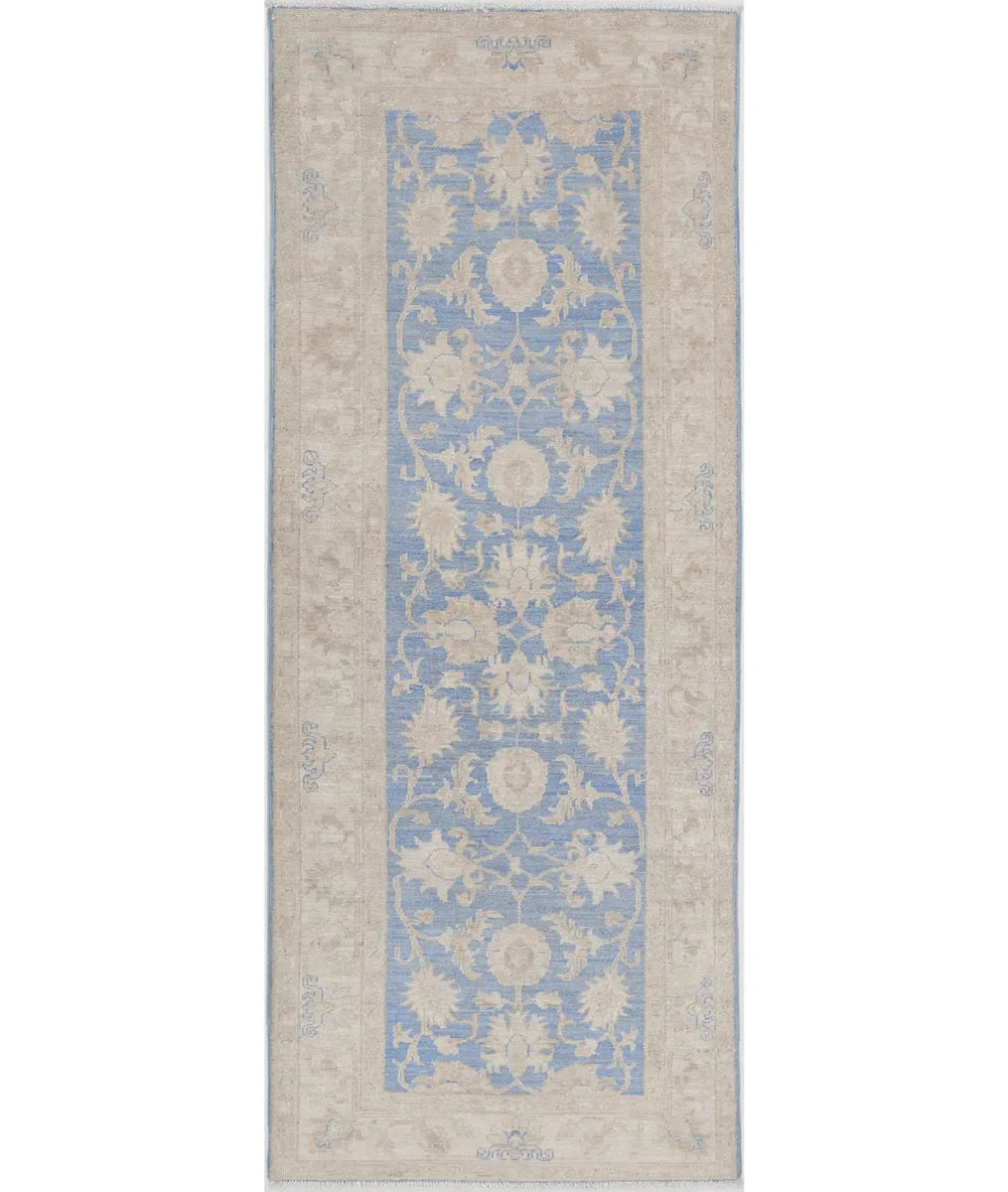 Blue Afghan Serenity Rug 2' 5" x 6' 4" Hand-Knotted | No. AT27223