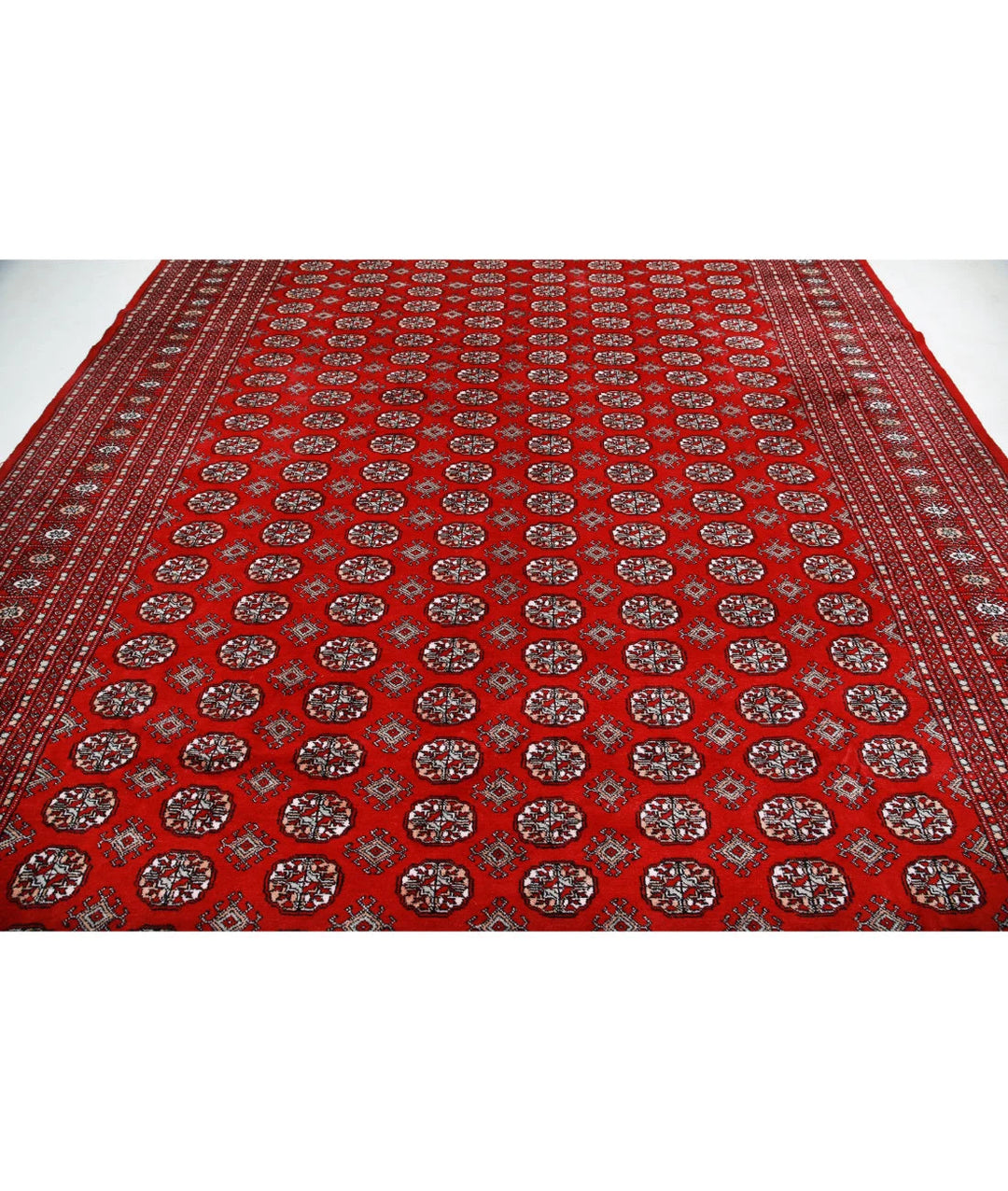 Pakistani Bokhara Rug 10' 1" x 14' 3" Hand-Knotted | No. AT27289
