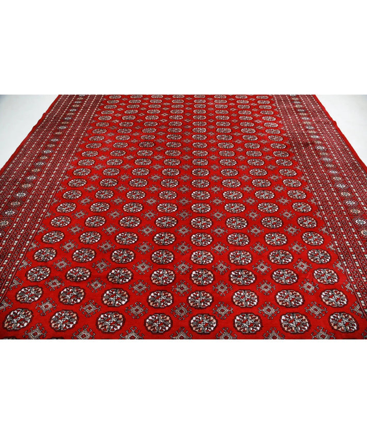 Pakistani Bokhara Rug 10' 1" x 14' 3" Hand-Knotted | No. AT27289