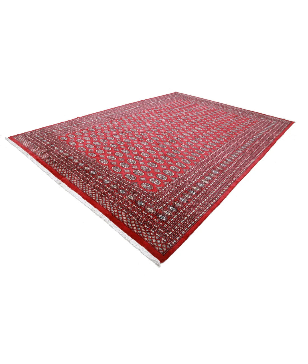 Pakistani Bokhara Rug 10' 1" x 14' 3" Hand-Knotted | No. AT27289