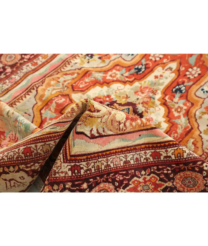 Persian French Design Rug 4' 5" x 6' 3" Hand-Knotted | No. AT27293