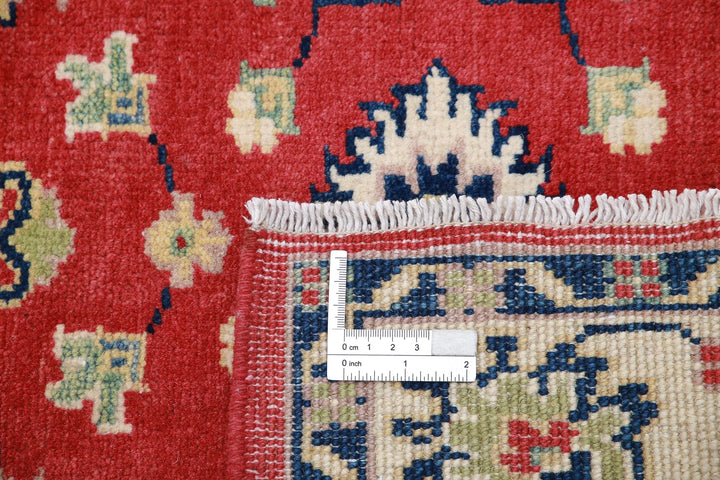 Afghan Tribal Kazak Rug 3' 0" x 4' 8" Hand-Knotted | No. AT27366