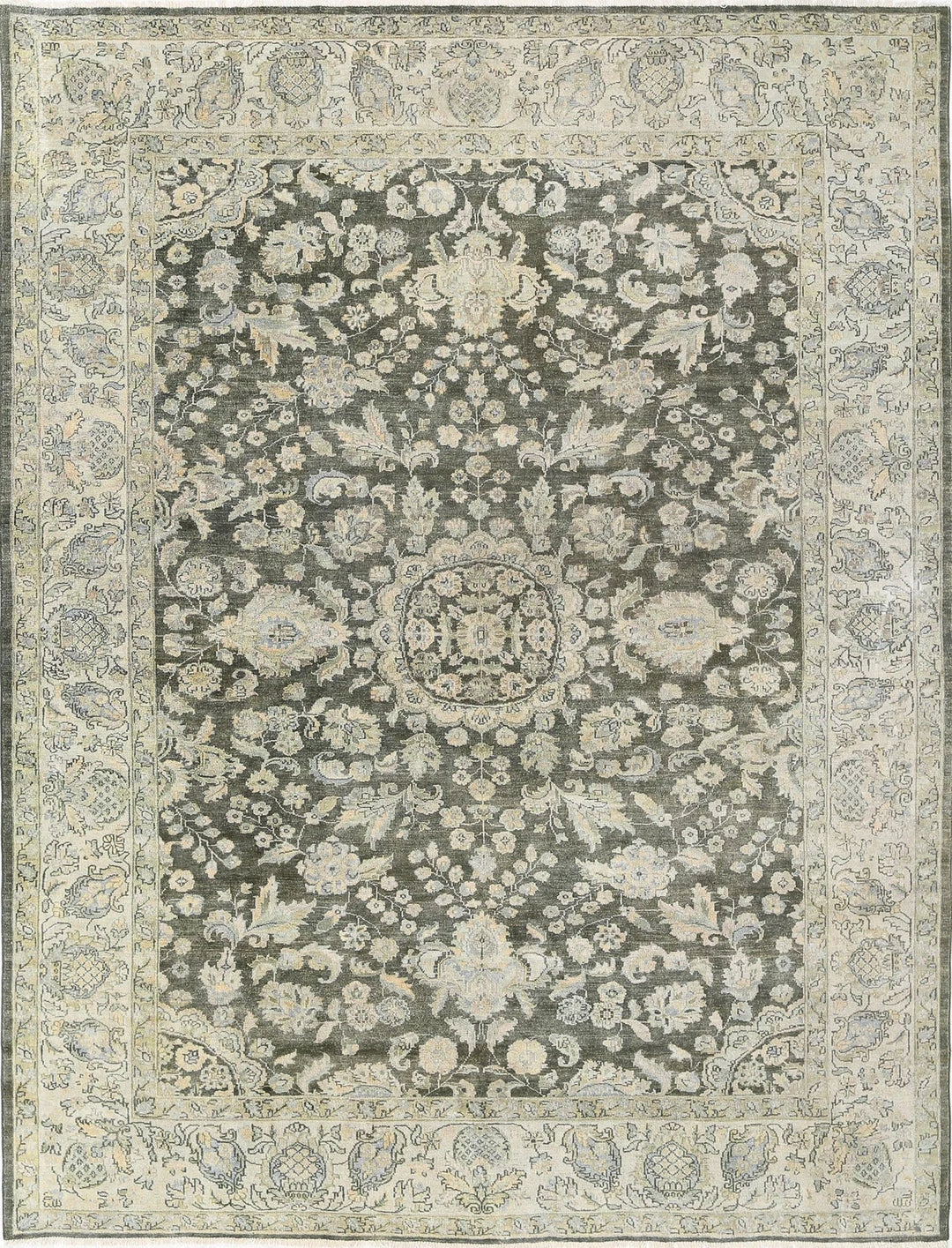 Green Indian Ziegler Rug 8' 0" x 11' 5" Hand-Knotted | No. AT27377