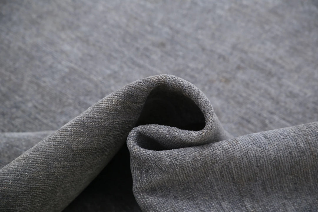 Grey Afghan Overdye Rug 9' 8" x 13' 9" Hand-Knotted | No. AT27394