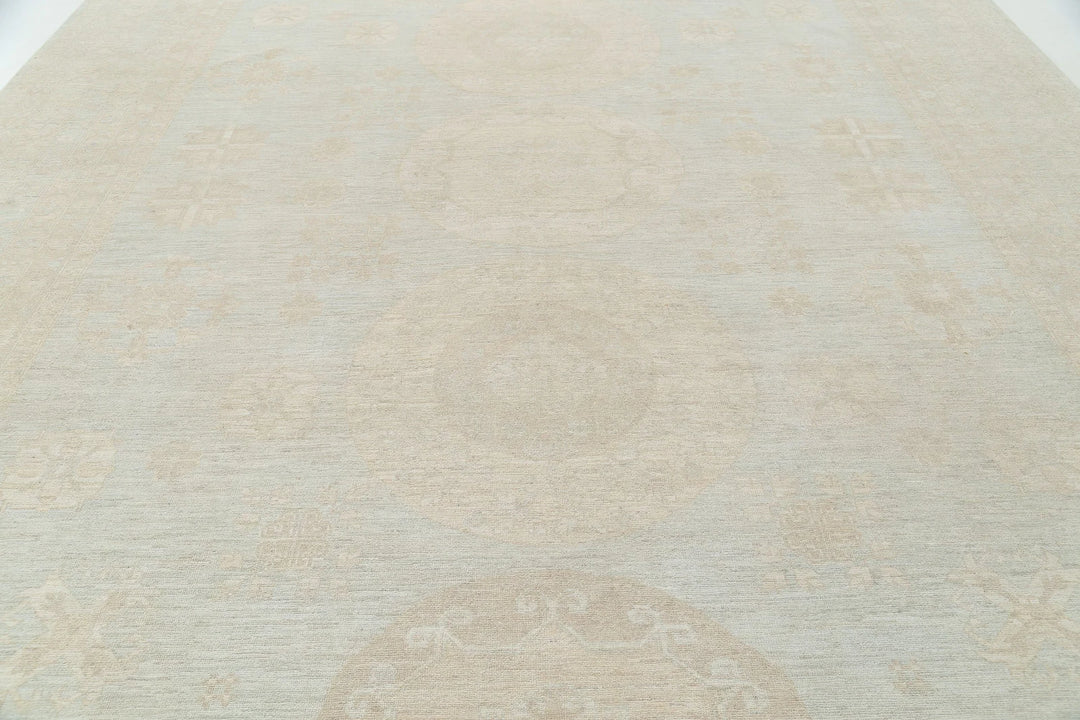 Afghan Khotan Rug 11' 8" x 17' 11" Hand-Knotted | No. AT27397