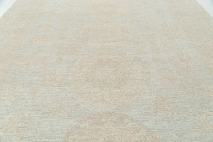 Afghan Khotan Rug 11' 8" x 17' 11" Hand-Knotted | No. AT27397
