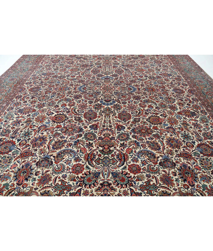 Persian Kashan Rug 13' 9" x 21' 6" Hand-Knotted | No. AT27473