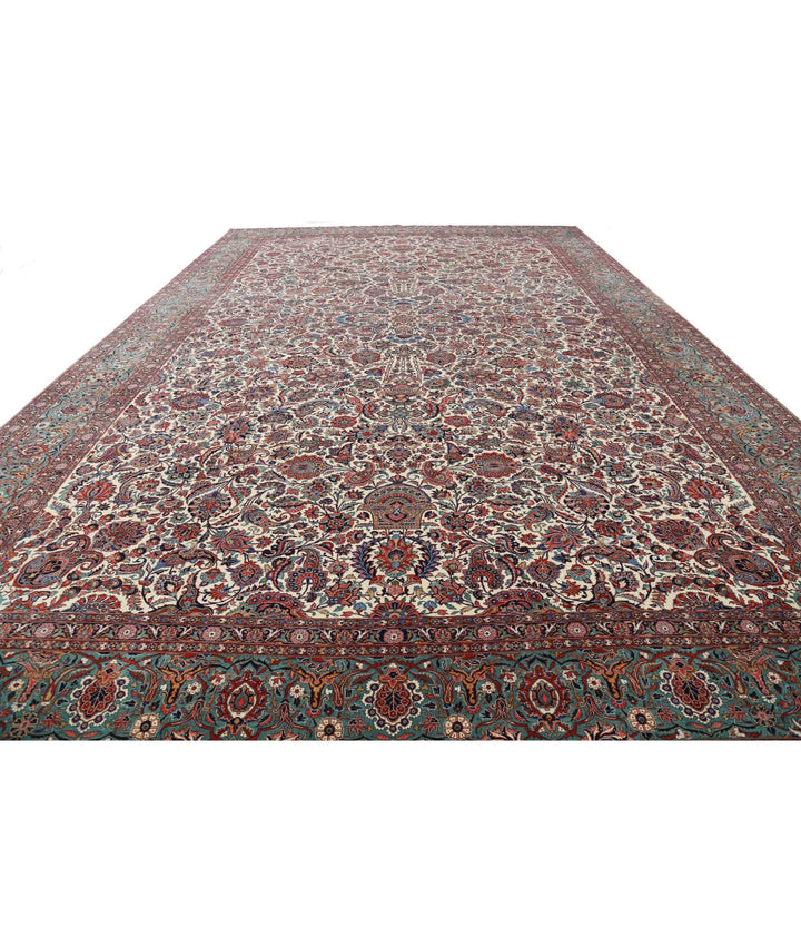 Persian Kashan Rug 13' 9" x 21' 6" Hand-Knotted | No. AT27473
