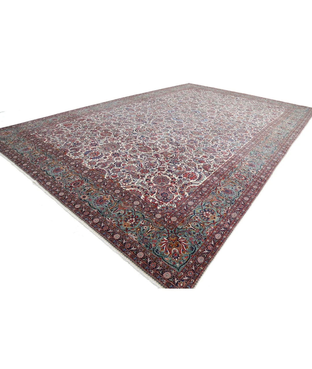 Persian Kashan Rug 13' 9" x 21' 6" Hand-Knotted | No. AT27473