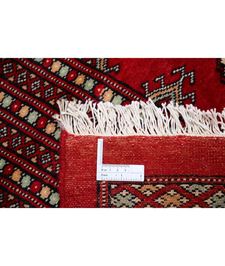 Red Pakistani Bokhara Rug 12' 3" x 17' 6" Hand-Knotted | No. AT275720