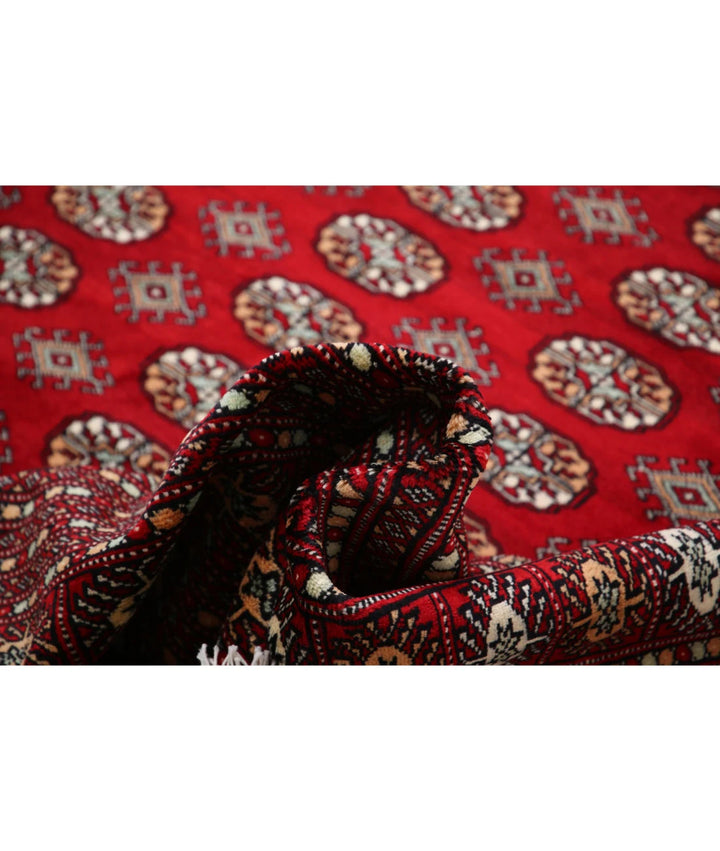 Red Pakistani Bokhara Rug 12' 3" x 17' 6" Hand-Knotted | No. AT275720