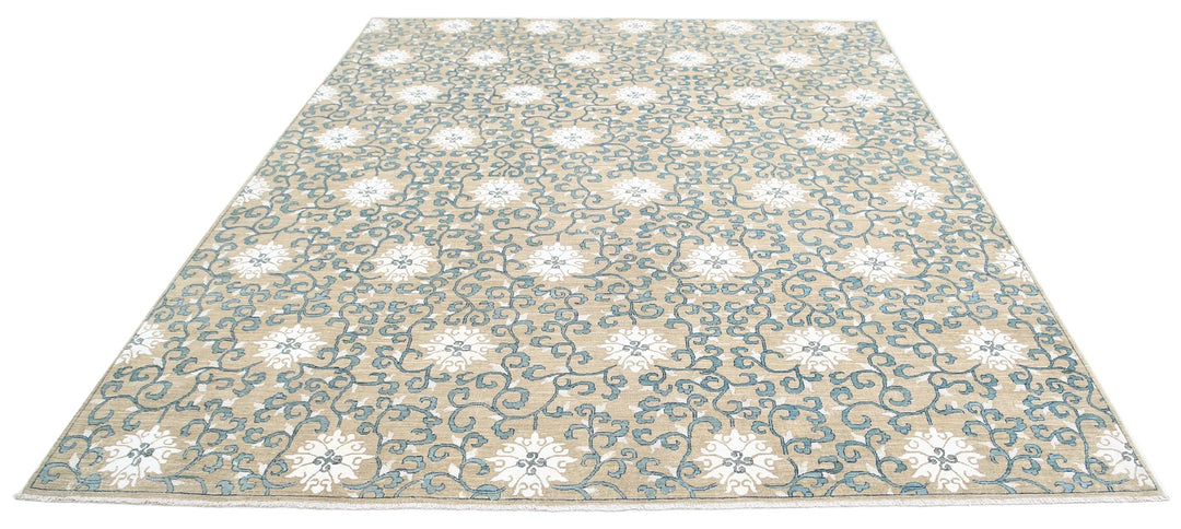Afghan Oriental Rug 8' 0" x 9' 5" Hand-Knotted | No. AT27593