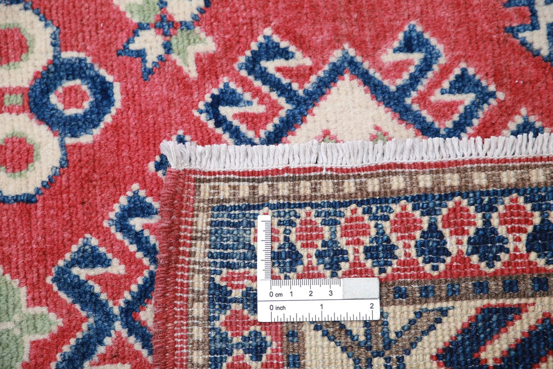 Afghan Tribal Kazak Rug 2' 8" x 9' 9" Hand-Knotted | No. AT27683