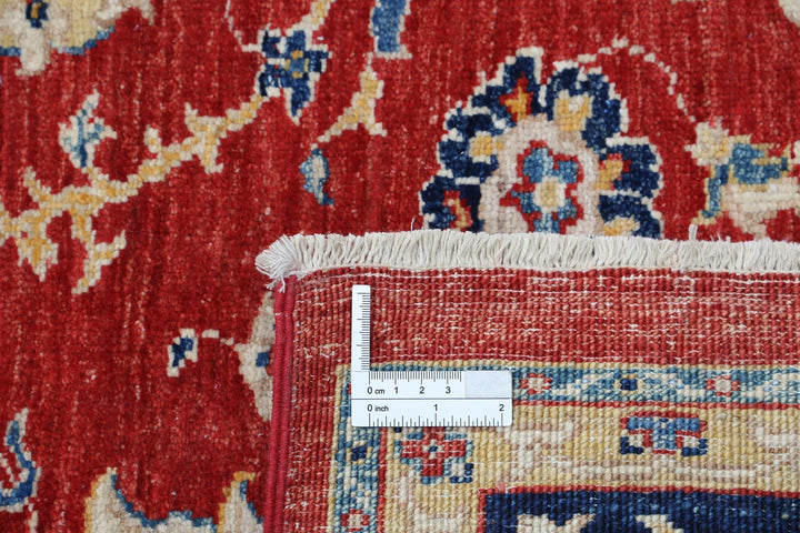 Afghan Ziegler Rug 5' 5" x 7' 4" Hand-Knotted | No. AT27720