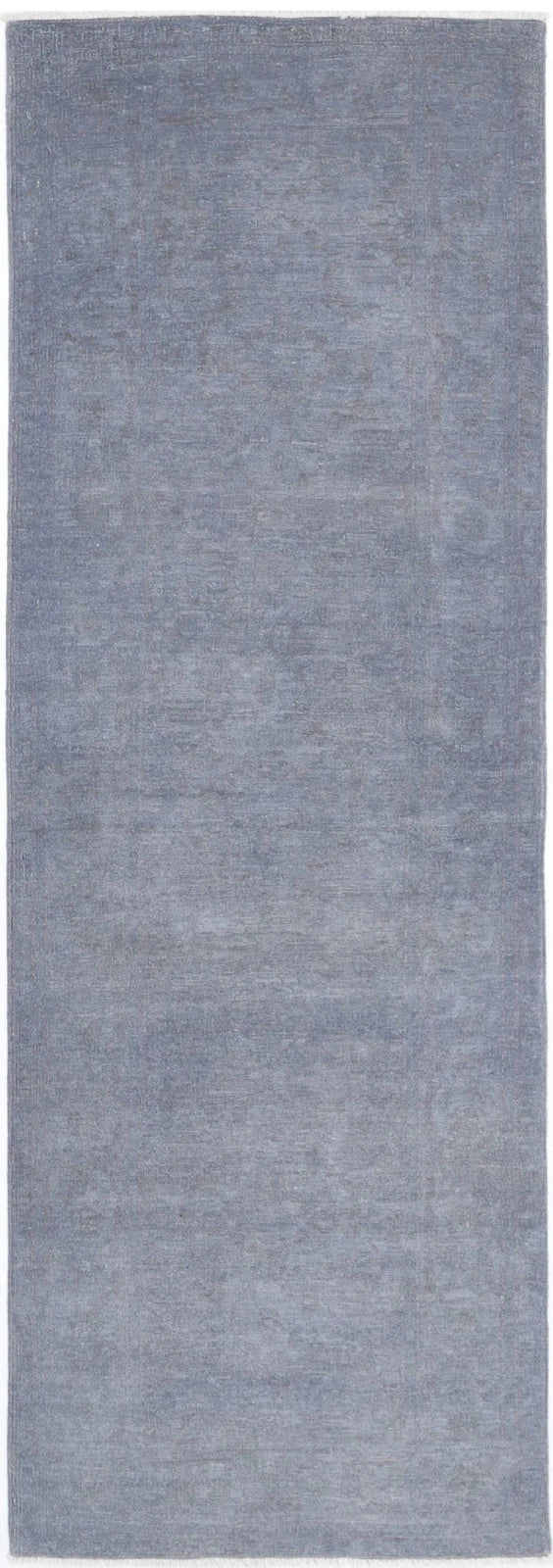 Grey Afghan Overdye Rug 2' 8" x 8' 3" Hand-Knotted | No. AT27763