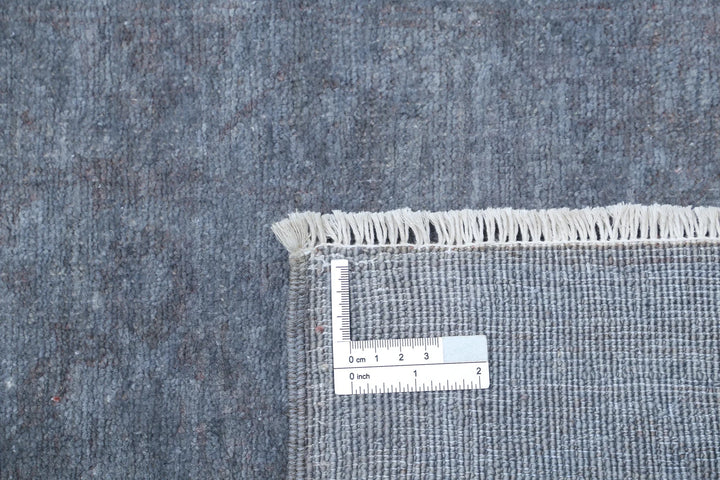 Grey Afghan Overdye Rug 2' 8" x 8' 3" Hand-Knotted | No. AT27763
