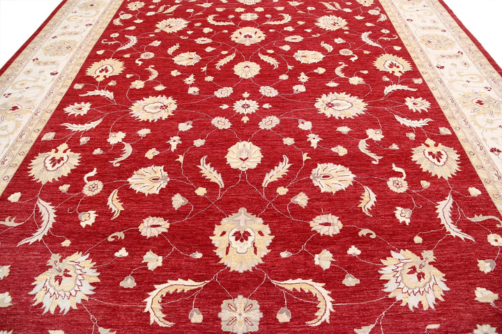 Afghan Ziegler Rug 12' 3" x 17' 1" Hand-Knotted | No. AT27926