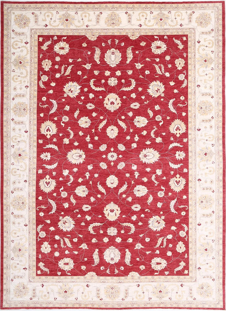 Afghan Ziegler Rug 12' 3" x 17' 1" Hand-Knotted | No. AT27926