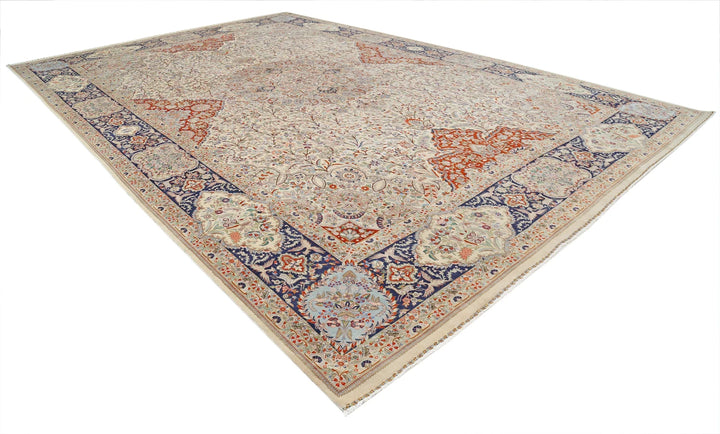 Persian Tabriz Rug 12' 10" x 19' 6" Hand-Knotted | No. AT27948