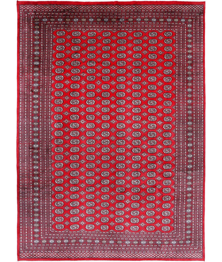 Pakistani Bokhara Rug 9' 11" x 13' 8" Hand-Knotted | No. AT28037