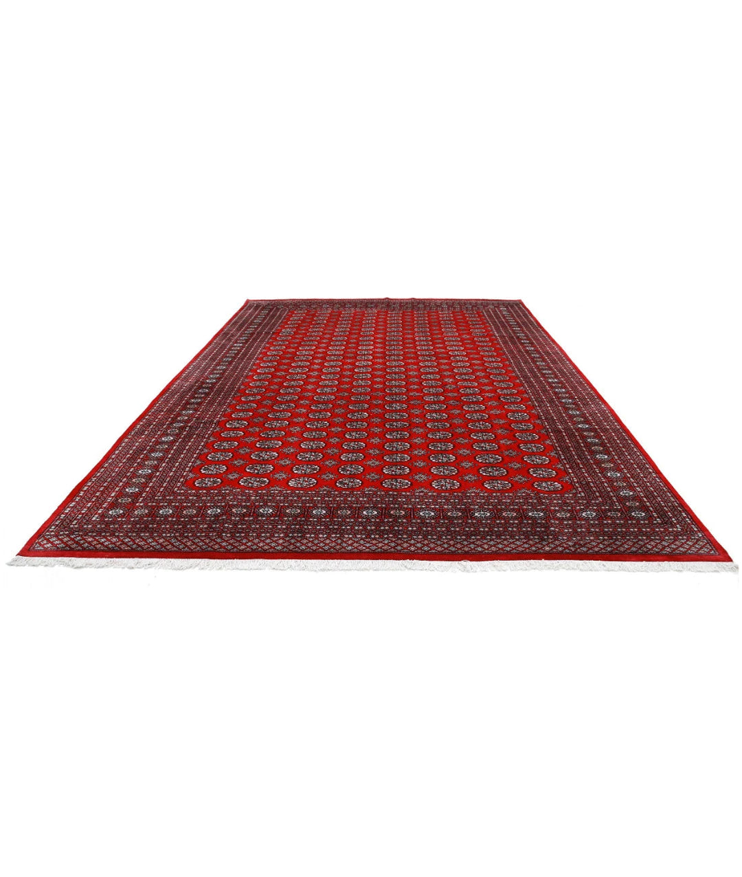 Pakistani Bokhara Rug 9' 11" x 13' 8" Hand-Knotted | No. AT28037