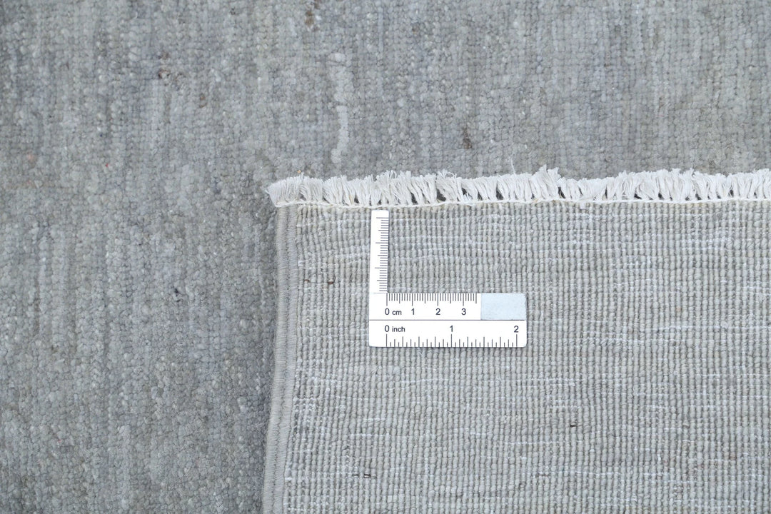 Grey Afghan Overdye Rug 6' 3" x 8' 3" Hand-Knotted | No. AT28096